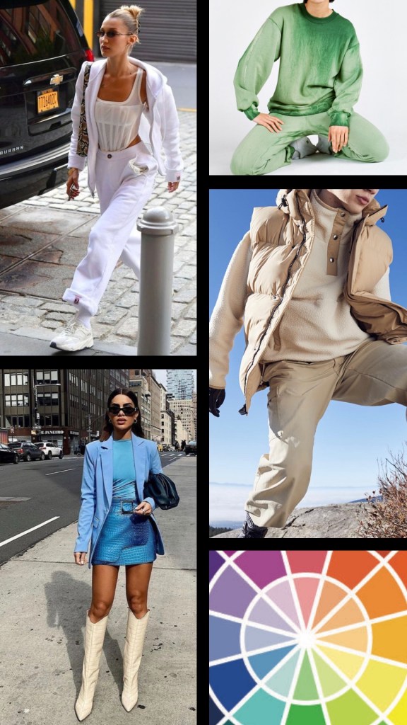 monochromatic outfit vest skirt shirt fashion style